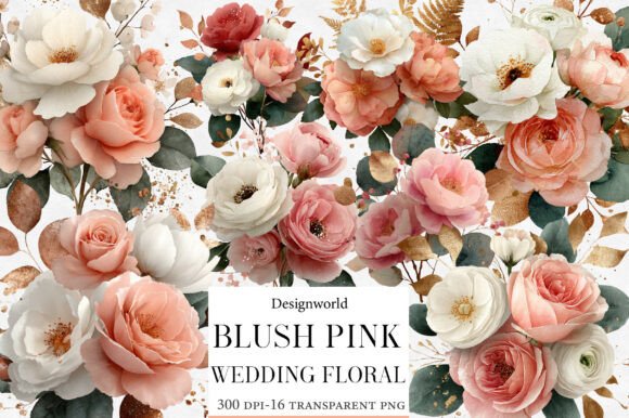 Download Blush Pink Wedding Floral Clipart - Wedding floral clipart Collection