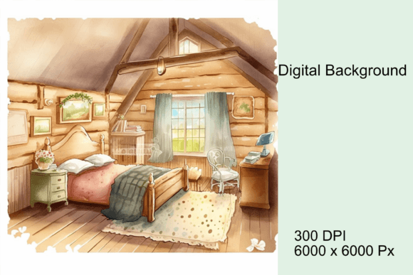 Download Watercolor Country Bedroom Background - Bedroom Collection